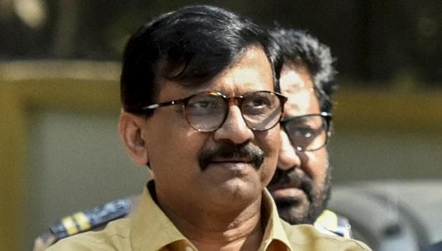 Shiv Sena leader Sanjay Raut on Tuesday quoted words of a noted Hindi poet to send across a message to ally BJP(Kunal Patil/HT Photo)