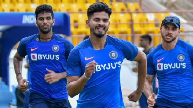 Indian cricket team players during a practice session. (PTI) Indian cricket team players during a practice session. (PTI)