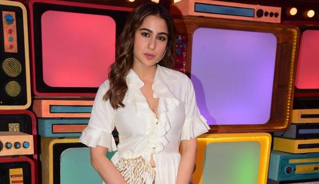 Sara Ali Khan on the sets of the television show Movie Masti With Maniesh Paul in Mumbai on Nov 4, 2019. (IANS) Sara Ali Khan on the sets of the television show Movie Masti With Maniesh Paul in Mumbai on Nov 4, 2019. (IANS)