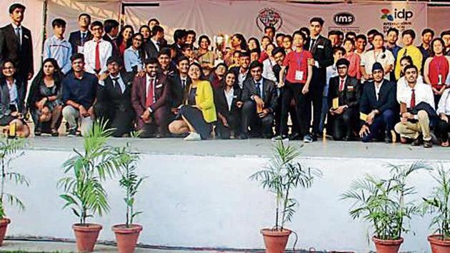 Salwan Public school in Delhi organises Model United Nations conference. (HT) Salwan Public school in Delhi organises Model United Nations conference. (HT)