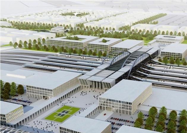 A rendering of the Chandigarh railway station, as it would look after the facelift. The project is stipulated to be completed in 24 months.(HT photo)