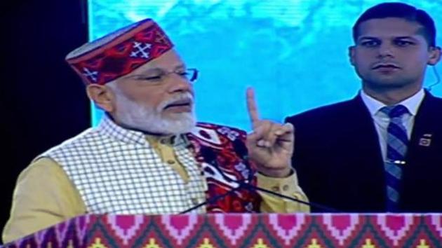 PM Modi inaugurated the Himachal Global Investors Meet in Dharamshala on Thursday, November 7, 2019. (BJP4India/Twitter) PM Modi inaugurated the Himachal Global Investors Meet in Dharamshala on Thursday, November 7, 2019. (BJP4India/Twitter)