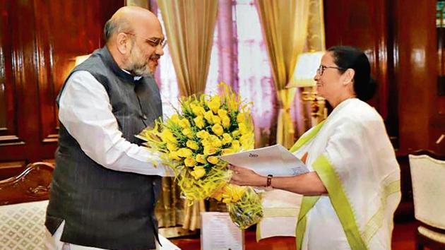 Mamata Banerjee meets home minister Amit Shah in New Delhi on September 19. (PTI Photo) Mamata Banerjee meets home minister Amit Shah in New Delhi on September 19. (PTI Photo)