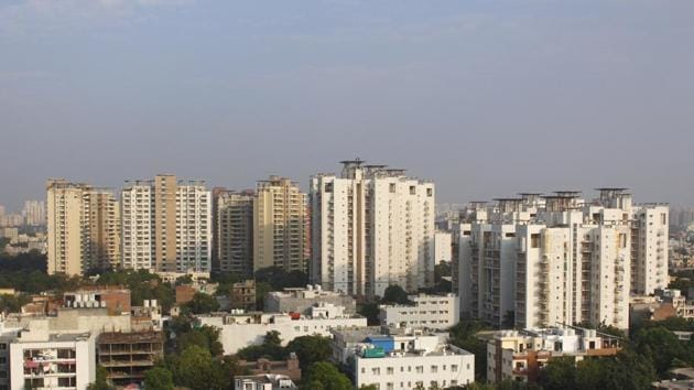 A view of the Gurugram skyline around 4 pm at Sector 30 in Gurugram, on Wednesday, November 6, 2019. (Yogendra Kumar/HT PHOTO) A view of the Gurugram skyline around 4 pm at Sector 30 in Gurugram, on Wednesday, November 6, 2019. (Yogendra Kumar/HT PHOTO)