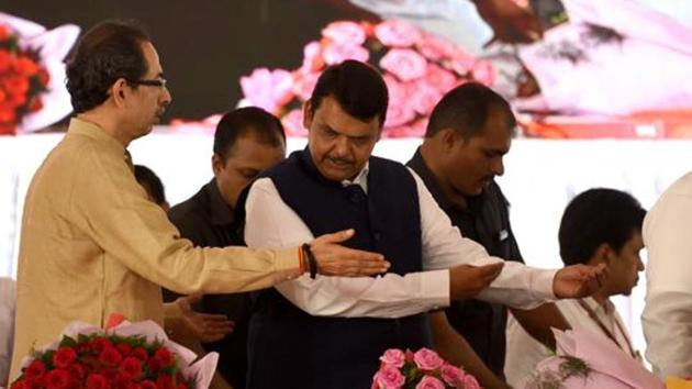 BJP and Sena have been locked in a tussle over a power-sharing pact since the results of the Assembly elections were announced on October 24. (Bachchan Kumar/HT File Photo) BJP and Sena have been locked in a tussle over a power-sharing pact since the results of the Assembly elections were announced on October 24. (Bachchan Kumar/HT File Photo)