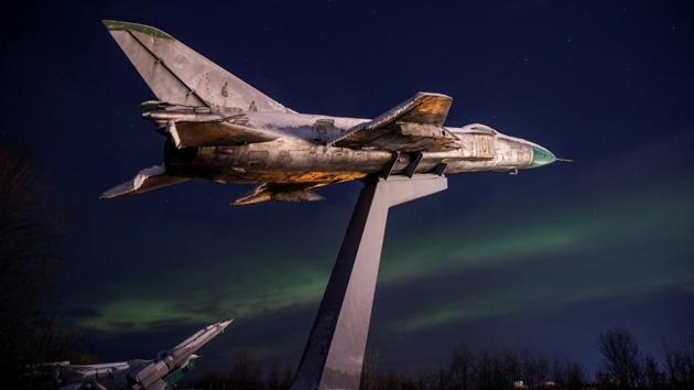 The Aurora Borealis (Northern lights) shines over the memorial To Soldiers of the 1st Air Defence Corps to Abram Mys, outside Murmansk, Russia. “As a small nation neighbouring a superpower, you have to strike the right balance between deterrence and reassurance,” Lieutenant-General Rune Jakobsen, Commander of the Norwegian Joint Headquarters said. But the military exercises are also important for Norway. (Maxim Shemetov / REUTERS) The Aurora Borealis (Northern lights) shines over the memorial To Soldiers of the 1st Air Defence Corps to Abram Mys, outside Murmansk, Russia. “As a small nation neighbouring a superpower, you have to strike the right balance between deterrence and reassurance,” Lieutenant-General Rune Jakobsen, Commander of the Norwegian Joint Headquarters said. But the military exercises are also important for Norway. (Maxim Shemetov / REUTERS)