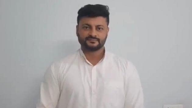 In a video clip, Mohanty was seen pulling the journalist in front of the camera before mockingly clapping and commenting “you show news by distorting it”. (Photo: Twitter/AnubhavMohanty) In a video clip, Mohanty was seen pulling the journalist in front of the camera before mockingly clapping and commenting “you show news by distorting it”. (Photo: Twitter/AnubhavMohanty)