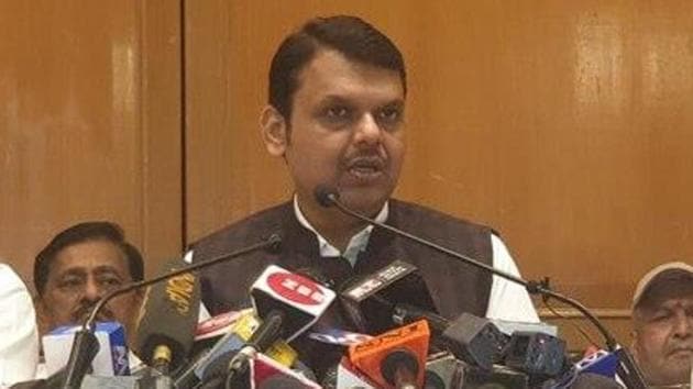 Minutes after tendering his resignation, Fadnavis said that the governor has asked him to be the acting chief minister in Maharashtra. (Photo: Pratik Chorge/ Hindustan Times) Minutes after tendering his resignation, Fadnavis said that the governor has asked him to be the acting chief minister in Maharashtra. (Photo: Pratik Chorge/ Hindustan Times)