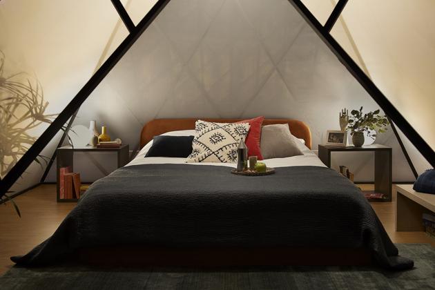 Airbnb and the Louvre had announced that the museum will be transformed into a magical Home for one night. Passionate art-lovers had the chance to cosy up to priceless masterpieces, including the Mona Lisa, and sleep under the Louvre’s iconic glass Pyramid in a “mini-pyramid” specially designed to celebrate the building’s 30th anniversary. (Julian Abrams/Airbnb) 
