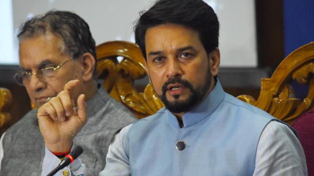 Union minister of state for finance and corporate affairs Anurag Thakur (HT File) Union minister of state for finance and corporate affairs Anurag Thakur (HT File)