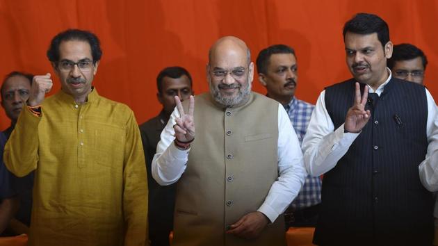 The BJP has denied any 50-50 arrangement with the Uddhav Thackeray-led Shiv Sena and has insisted Chief Minister Devendra Fadnavis will continue to hold the post for full term. (Vijayanand Gupta/HT File Photo) The BJP has denied any 50-50 arrangement with the Uddhav Thackeray-led Shiv Sena and has insisted Chief Minister Devendra Fadnavis will continue to hold the post for full term. (Vijayanand Gupta/HT File Photo)
