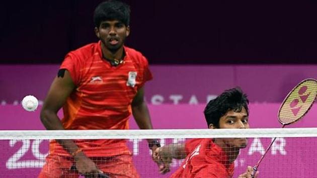 India's Satwik Rankireddy (L) and Chirag Chandrashekhar Shetty (R).(Getty Images)