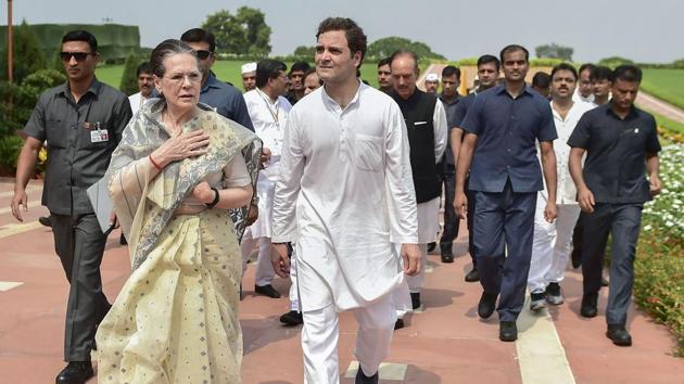 Congress president Sonia Gandhi with party leader Rahul Gandhi accompanied by SPG. (PTI file photo) Congress president Sonia Gandhi with party leader Rahul Gandhi accompanied by SPG. (PTI file photo)