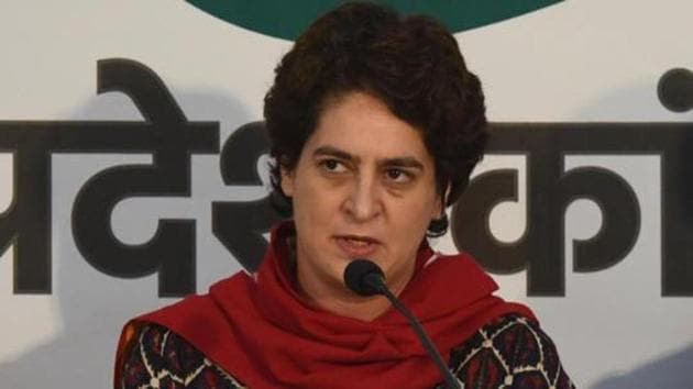 Congress leader Priyanka Gandhi Vadra on Friday hit out at the Modi government for claiming that demonetisation was a “slayer of all evils”(Subhankar Chakraborty/HT PHOTO)