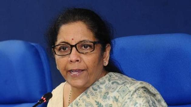 Union finance minister Nirmala Sitharaman at a press conference, New Delhi, November 6, 2019