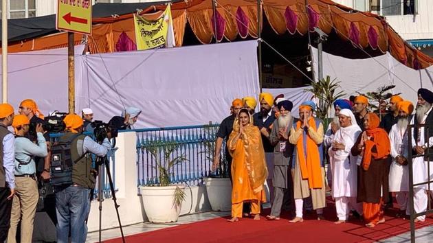 PM Modi will also see off the first batch of pilgrims to Gurdwara Darbar Sahib through the Corridor(HT Photo)