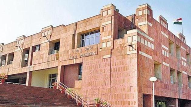 File photo of JNU administrative building. (HT) File photo of JNU administrative building. (HT)