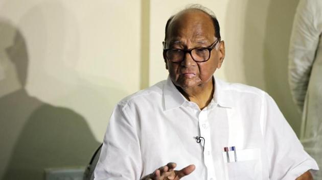 Sharad Pawar-led Nationalist Congress Party (NCP) quickly jumped into the fast-paced political developments in Maharashtra on Sunday evening.(Rahul Raut/HT Photo)