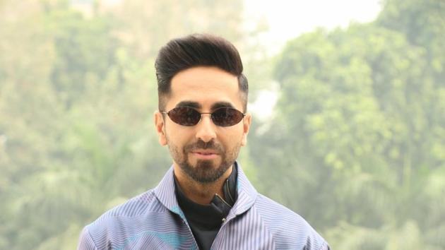 Ayushmann Khurrana while promoting Bala in New Delhi on Oct 31.(IANS)