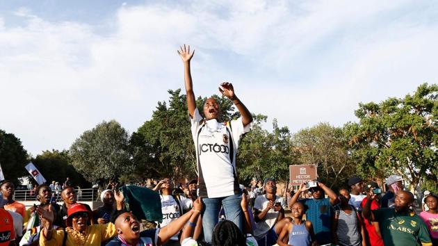 Keletso Seboko, 18, says that she no longer fears being assaulted while out at night. “We are not afraid of anything,” she says. “Nobody is going to hurt you. You feel powerful. At night you feel you can walk alone.” But dozens of SRSA players continue to pull on patched-up school kits and worn-out street shoes and do battle in oppressive heat. “My dream,” says Litau, “is that one of them wears the Springboks jersey.” (Guillem Sartorio / AFP) Keletso Seboko, 18, says that she no longer fears being assaulted while out at night. “We are not afraid of anything,” she says. “Nobody is going to hurt you. You feel powerful. At night you feel you can walk alone.” But dozens of SRSA players continue to pull on patched-up school kits and worn-out street shoes and do battle in oppressive heat. “My dream,” says Litau, “is that one of them wears the Springboks jersey.” (Guillem Sartorio / AFP)