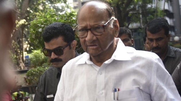 NCP chief Sharad Pawar has said any decision regarding support to Shiv Sena to form government in Maharashtra will be taken after discussion with Congress.(Kunal Patil / HT Photo)