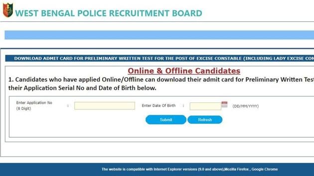 Wb Police Admit Card For Excise Constable Recruitment 2019 Released At Wbpolice Gov In Here S A Direct Link Hindustan Times West bengal government has recently released west bengal excise constable recruitment notification 2019. wb police admit card for excise