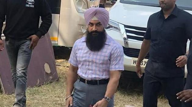 Aamir Khan was in Chandigarh for the shoot of Laal Singh Chaddha.(Instagram)