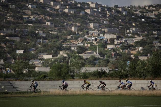 Preselected cyclists for the Haiti national cycling team seen at the Olympic's Sport for Hope Centre. Bicycles and a good diet are too expensive for most and there are few roads that lend themselves to training given the destruction wrought by the 2010 earthquake and a scarcity of cash to build infrastructure. (Alexandre Meneghini / REUTERS)