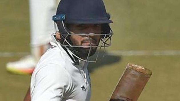 A file photo of Delhi batsman Dhruv Shorey.(PTI)