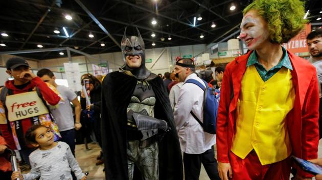 Participants wearing cosplay costumes attend the 6th Hero Festival in Marseille. (REUTERS)