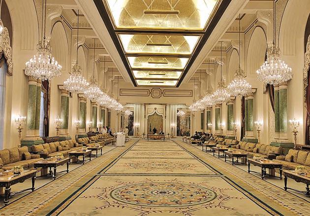 One of the halls at King Saud Guest Palace, restored few years ago, which is used to host visiting foreign dignitaries(Rezaul H Laskar)