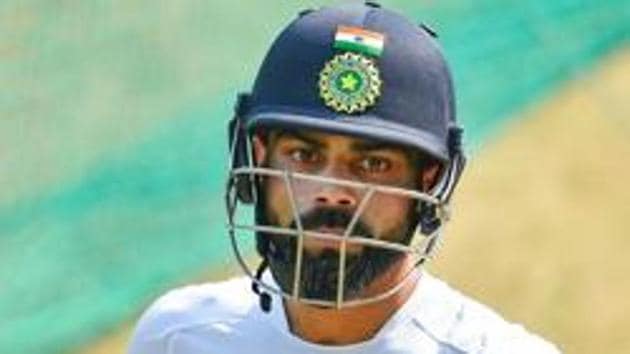 Indian cricket team captain Virat Kohli during a practice session ahead of their first Test scheduled to start on November 14 against Bangladesh, in Indore.(PTI)