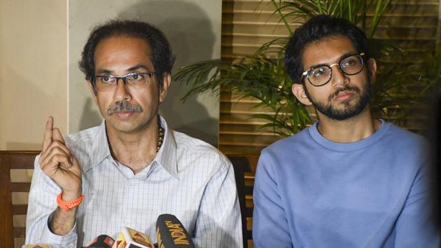 Sena chief Uddhav Thackeray spoke in favour of joining hands with his erstwhile rivals, the NCP and Congress. (Shashi S Kashyap/HT PHOTO) Sena chief Uddhav Thackeray spoke in favour of joining hands with his erstwhile rivals, the NCP and Congress. (Shashi S Kashyap/HT PHOTO)