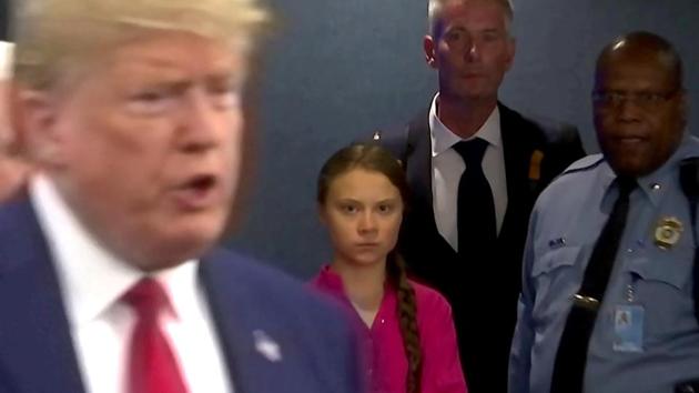 Swedish teen activist Greta Thunberg said Tuesday that US President Donald Trump’s climate change denialism was “so extreme” that it had helped galvanize the movement to halt long term planetary warming. (Reuters File Photo) Swedish teen activist Greta Thunberg said Tuesday that US President Donald Trump’s climate change denialism was “so extreme” that it had helped galvanize the movement to halt long term planetary warming. (Reuters File Photo)