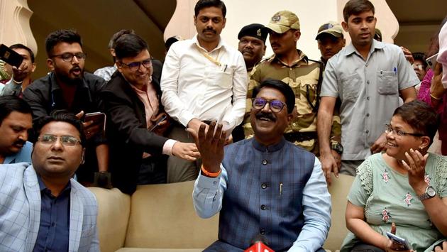 Shiv Sena MP Arvind Sawant speaks to media after tendering his resignation as Union Minister for Heavy Industries and Public Enterprises during a press conference at Maharashtra Sadan on November 11, in New Delhi. Signalling that his resignation severed ties between the BJP and Sena, Sawant said, “I have submitted resignation to the Prime Minister’s office today. I had sought time to meet the Prime Minister but was not given an appointment. You can imagine what this means for the alliance.” (ANI) Shiv Sena MP Arvind Sawant speaks to media after tendering his resignation as Union Minister for Heavy Industries and Public Enterprises during a press conference at Maharashtra Sadan on November 11, in New Delhi. Signalling that his resignation severed ties between the BJP and Sena, Sawant said, “I have submitted resignation to the Prime Minister’s office today. I had sought time to meet the Prime Minister but was not given an appointment. You can imagine what this means for the alliance.” (ANI)
