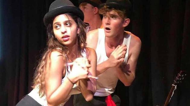 Suhana Khan performing during a play. Suhana Khan performing during a play.