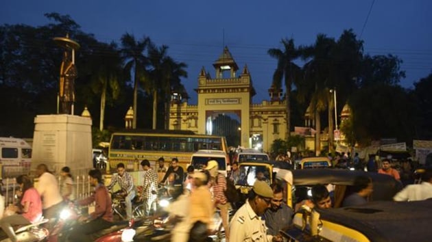 On Tuesday, some students, holding a RSS (HT File photo) On Tuesday, some students, holding a RSS (HT File photo)