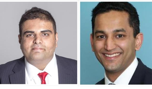 Labour’s Navendu Mishra (left); Conservative Gagan Mohindra (right), are likely to win the December 12 election and join the growing number of British Indian MPs in the House of Commons.(SOURCED PHOTOS.)