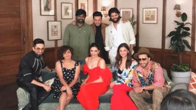 Actors Deepika Padukone Ranveer Singh, Ayushmann Khurrana, Vijay Sethupathi among others came together for an event recently.(Twitter)