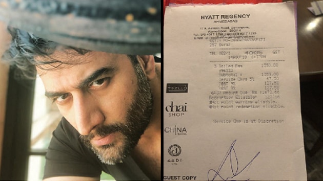 The music composer tweeted a photo of a receipt which shows what he was billed for 3 eggs at a hotel for <span class='webrupee'>?</span>1672,(Twitter/Shekhar Ravjiani)