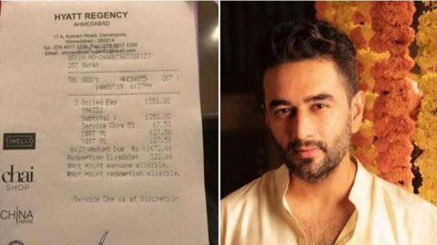 Shekhar Ravjianni of the Vishal and Shekhar music duo shared a bill showing the hefty amount he was asked to pay for two eggs.(twitter/Instagram)