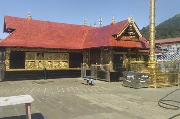 The Lord Ayyappa Temple in Kerala’s Sabarimala is seen in this file photo. The temple trust has said it will allow pilgrims to offer prayers from Saturday, the first day of Malayalam month of Thulam, till October 21.(PTI Photo)