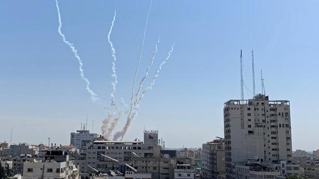 Trails of smoke are seen as rockets are fired from Gaza towards Israel, in Gaza. The worst fighting in months erupted on Tuesday after Israel killed Abu Al-Atta, a senior commander of the Iran-backed Islamic Jihad militant group, accusing him of masterminding and planning attacks against Israel. (Suhaib Salem / REUTERS)