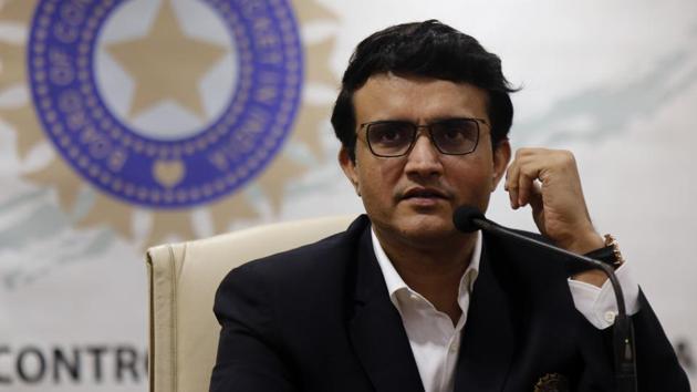 President of the Board of Control for Cricket in India (BCCI) Sourav Ganguly.(AP)