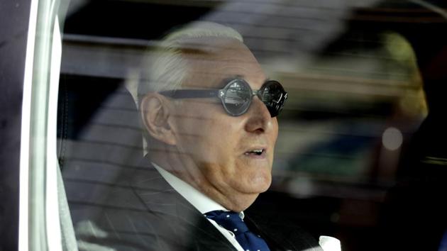 Roger Stone sits in a vehicle while leaving federal court Washington, Friday, November 15, 2019. Stone, longtime friend of President Donald Trump, has been found guilty at his trial in federal court in Washington.(AP)