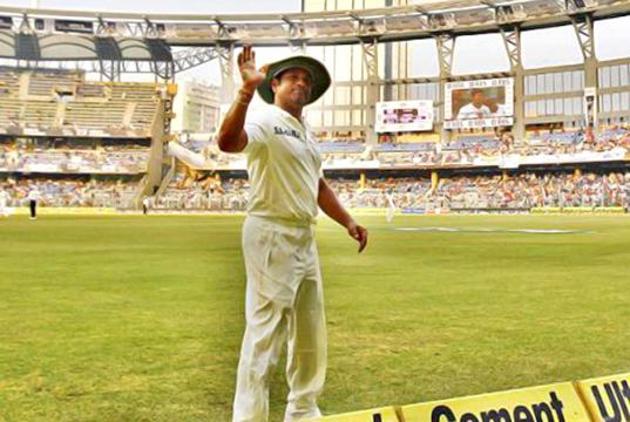 Sachin Tendulkar waves at the crowd during his final Test at Wankhede Stadium. (PTI Photo) Sachin Tendulkar waves at the crowd during his final Test at Wankhede Stadium. (PTI Photo)