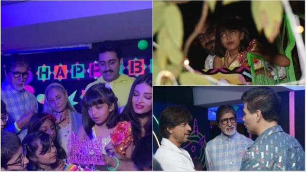 Amitabh Bachchan, Aishwarya Rai, Abhishek Bachchan and others at Aaradhya’s birthday.