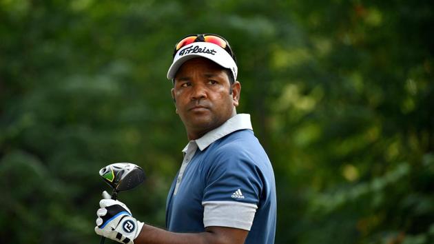 This handout photograph taken and released by the Asian Tour on November 16, 2019 shows Mohammad Siddikur Rahman of Bangladesh looking on during round two of the weather affected Panasonic Open India golf tournament at the Classic Golf and Country Club in Gurgaon.(AFP)