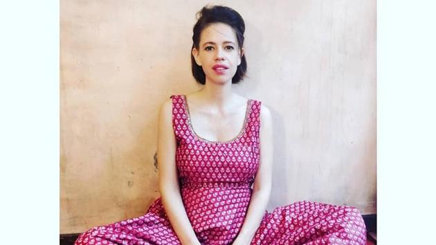 Kalki looks like a breath of fresh air in this hot-pink self printed number by Global Desi. (Instagram)