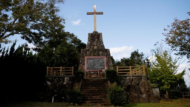 A cross on a peak where Gaspar Nishi, a local official and Japanese Catholic, was executed with his wife and son in 1609. “I think there is a high likelihood that pope will send a message about the Hidden Christians,” whom he has mentioned in the past, Kagefumi Ueno said. (Issei Kato / REUTERS) A cross on a peak where Gaspar Nishi, a local official and Japanese Catholic, was executed with his wife and son in 1609. “I think there is a high likelihood that pope will send a message about the Hidden Christians,” whom he has mentioned in the past, Kagefumi Ueno said. (Issei Kato / REUTERS)